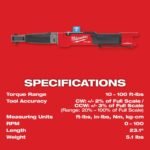 Milwaukee M12 FUEL 3/8inch Digital Torque Wrench with ONE-KEY (Bare Tool) - Image 8