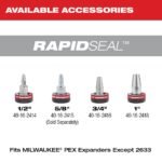 Milwaukee M12 FUEL ProPEX Expander with 1/2inch-1inch RAPID SEAL ProPEX Expander Heads (Bare Tool) - Image 25