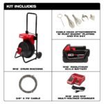 Milwaukee M18 Drum Machine for 3/8-1/2 Cable - Image 2