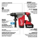Milwaukee M18 FUEL 1 1/8inch SDS Plus Rotary Hammer ONE-KEY Dust Extractor Kit - Image 8