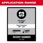 Milwaukee M18 FUEL 1 1/8inch SDS Plus Rotary Hammer ONE-KEY Dust Extractor Kit - Image 10