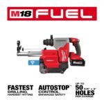 Milwaukee M18 FUEL 1 1/8inch SDS Plus Rotary Hammer ONE-KEY Dust Extractor Kit - Image 4