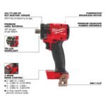 Milwaukee M18 FUEL 1/2 Compact Impact Wrench with Pin Detent (Bare Tool) - Image 3