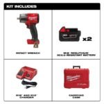 Milwaukee M18 FUEL 1/2inch Mid-Torque Impact Wrench with Pin Detent Kit - Image 2
