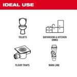 Milwaukee M18 FUEL High Speed Chain Snake for 1 1/2-4 Pipes - Image 5