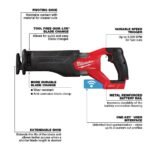 Milwaukee M18 FUEL SAWZALL Recip Saw with ONE-KEY (Bare Tool) - Image 3