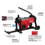 Milwaukee M18 FUEL Sewer Sectional Machine with Cable Drive Kit - Image 3
