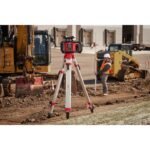 Milwaukee M18 Red Exterior Dual Slope Rotary Laser Level Kit with Receiver, Remote, Grade Rod & Tripod - Image 5